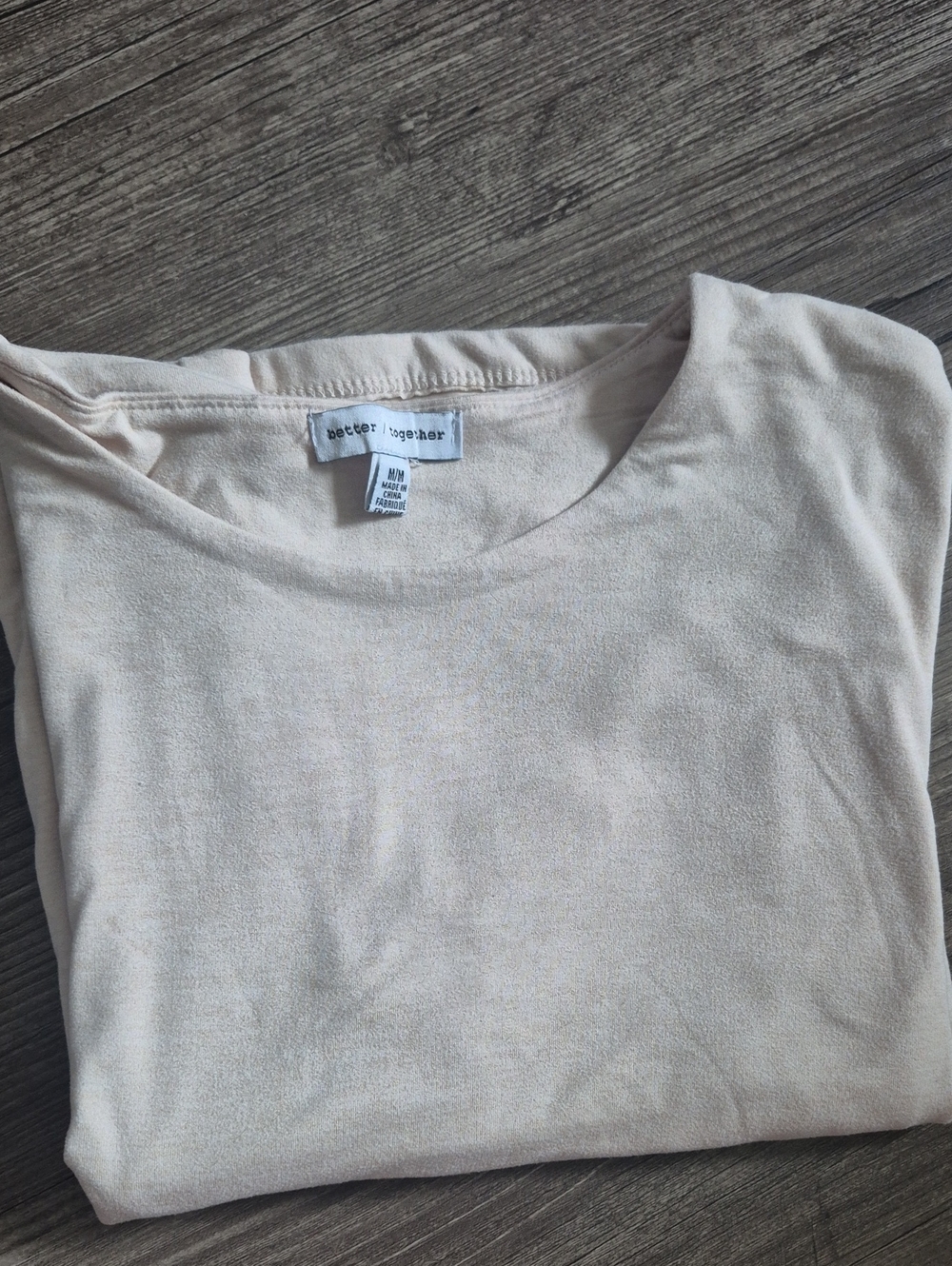 better / together Classic Crewneck Short Sleeve Top - Cream